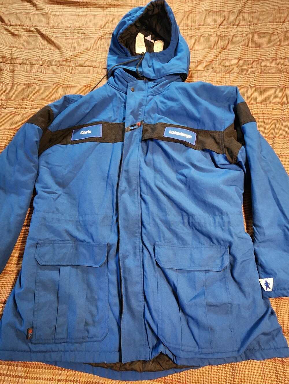 Unisex Work Hooded Coat Workrite Benchmark Nomex IIIA FR Quilt Lined Sz 3XR Blue